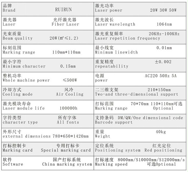 静态光纤激光喷码机